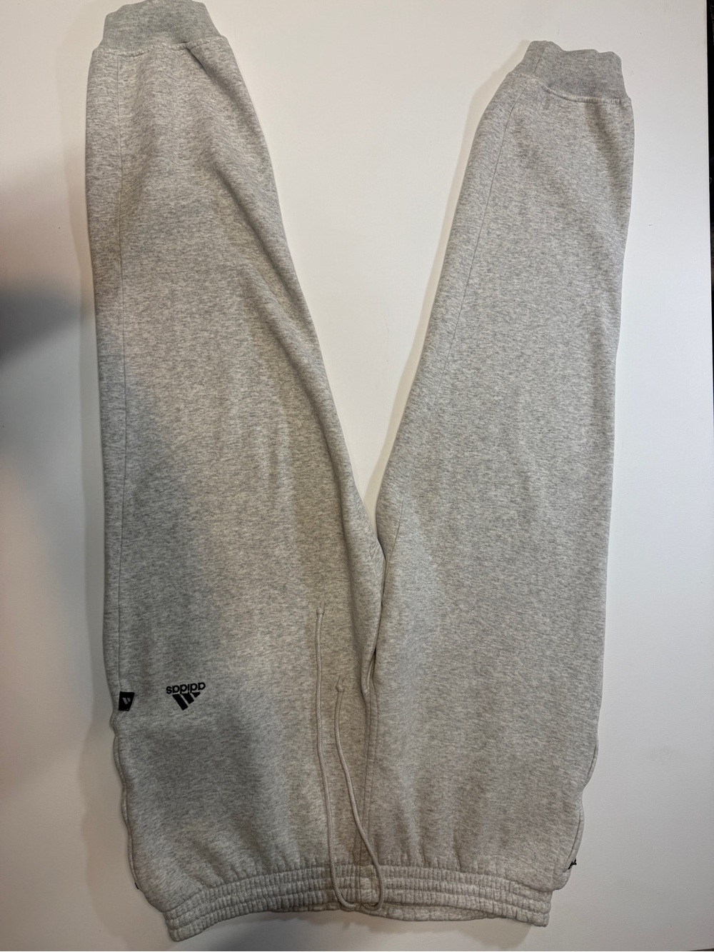adidas Men’s‎ Light Gray Sweatpants with Elastic Cuffs